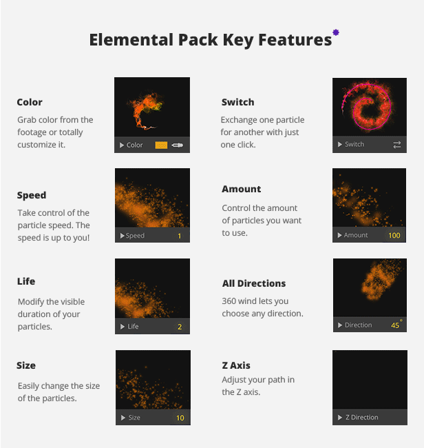 Particle Builder | Elemental Pack: Fire Sand Smoke Sparkle Particular Presets - 19